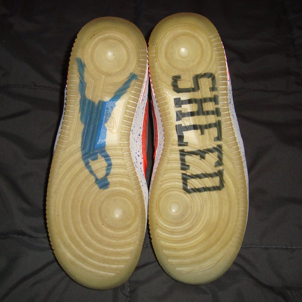 Nike Air Force 1 High Sheed CMFT Premium RW QS Sz 9.5 Pre-Owned NO BOX NY Knicks - Picture 11 of 13